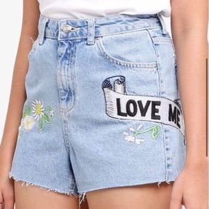 Topshop floral  jean shorts